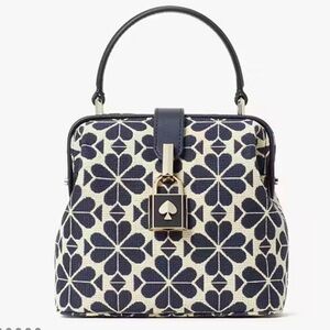 Spade Flower Jacquard Remedy Small Top-handle Bag Kate spade navy